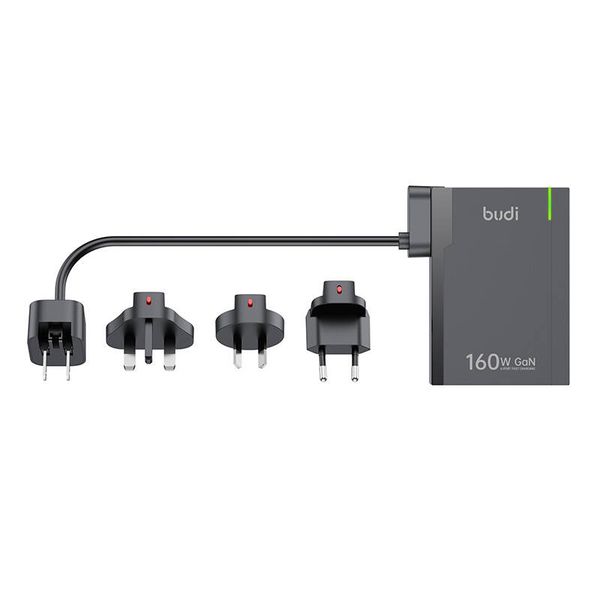 Univerzális hálózati töltő Budi 328E USB + USB-C, 18 W + EU/UK/USA adapterek